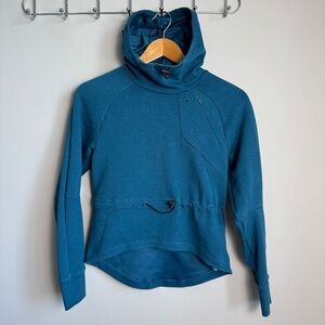 Gymshark Women's Long Sleeve Athletic Pullover Hoodie Teal XS Activewear Running